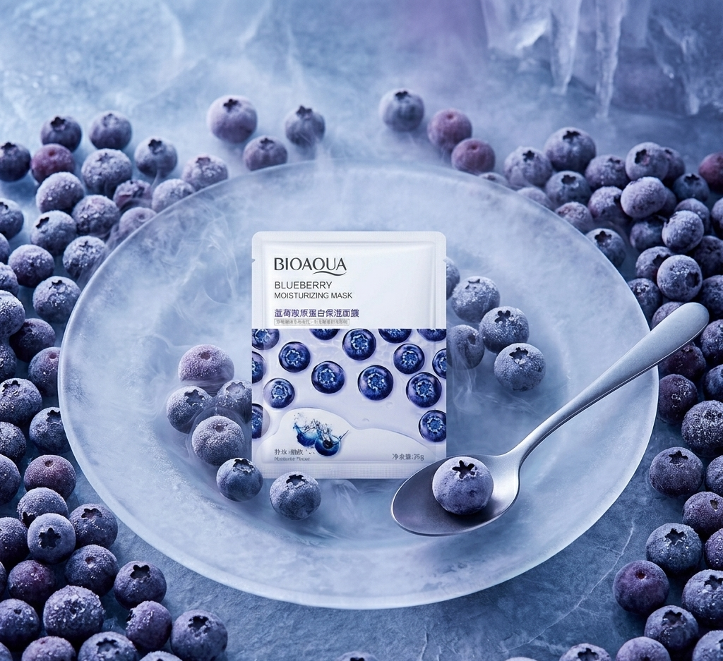 Bioaqua Korean Blueberry Collagen Moisturizing Sheet Mask