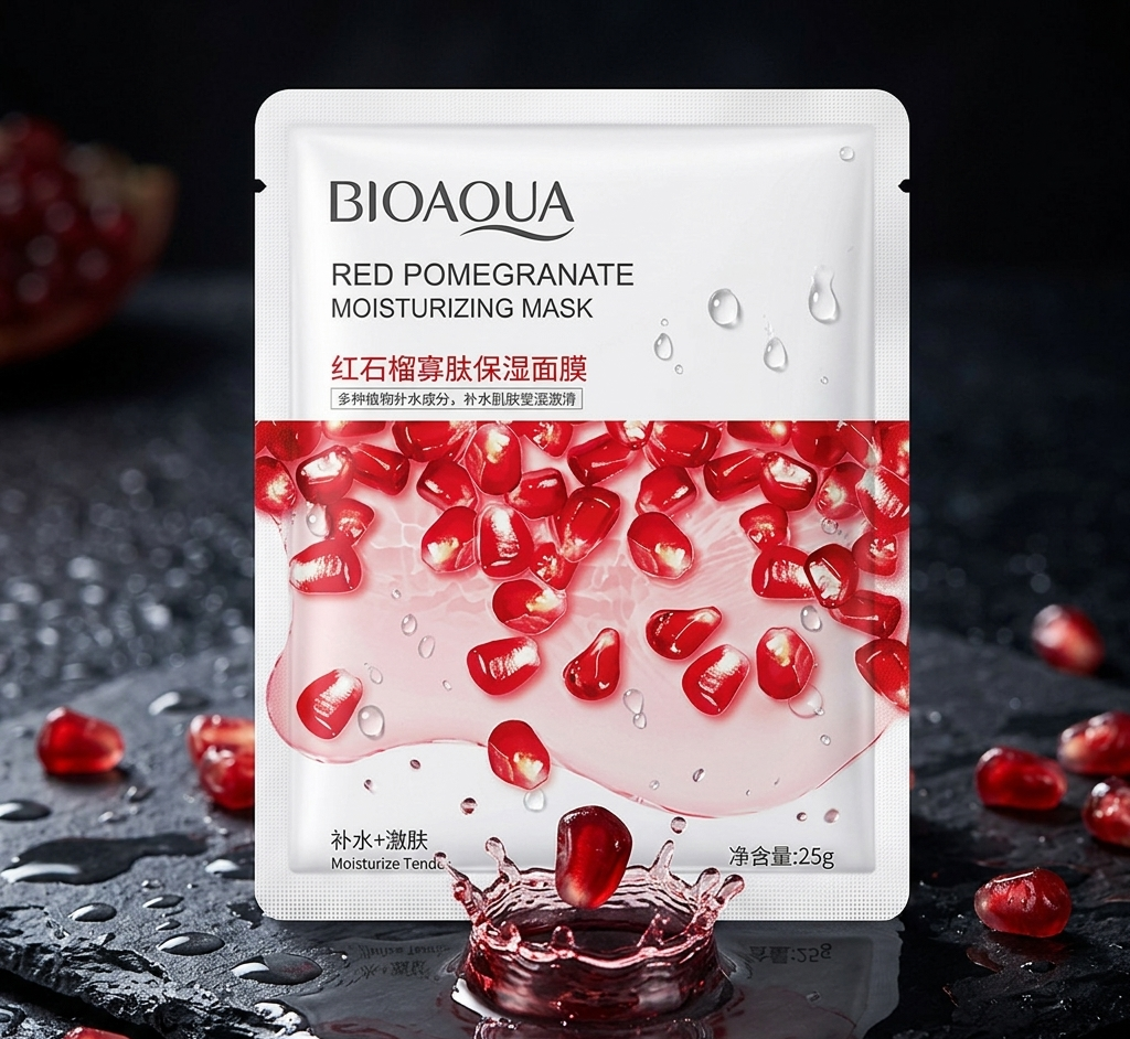 Bioaqua Korean Red Pomegranate Moisturizing Sheet Mask