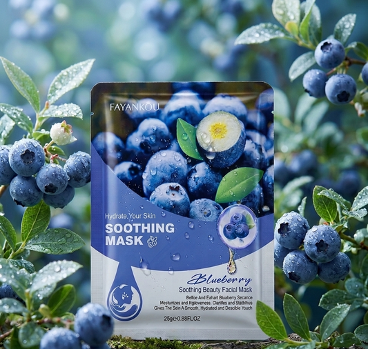 Fayankou Blueberry Soothing Facial Sheet Mask