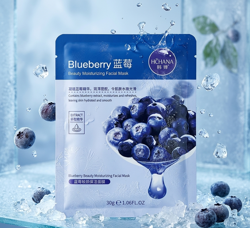 Hchana Korean Blueberry Moisturizing Sheet Mask