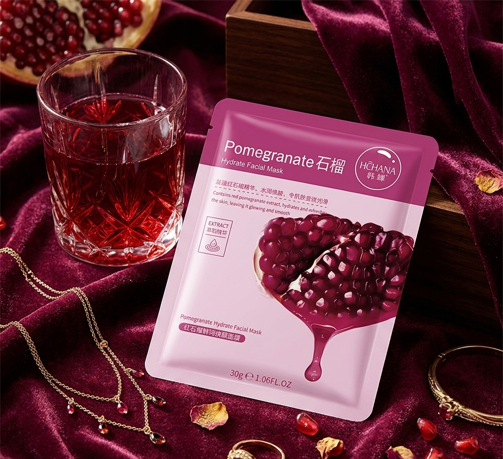 Hchana Korean Pomegranate Hydrating Sheet Mask